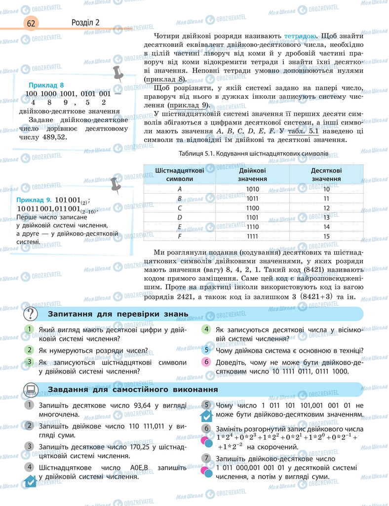 Учебники Информатика 11 класс страница 62