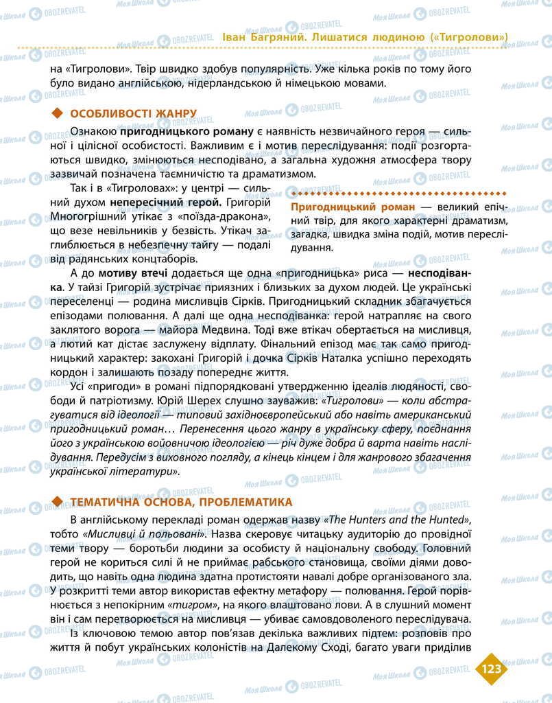 Підручники Українська література 11 клас сторінка 123