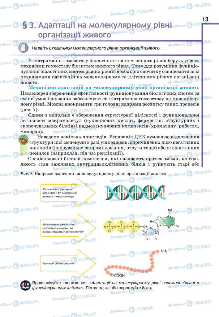 Підручники Біологія 11 клас сторінка 13