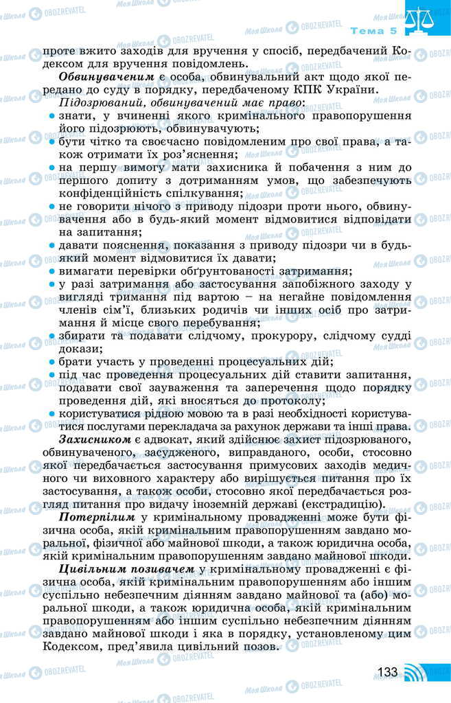 Підручники Правознавство 11 клас сторінка 133