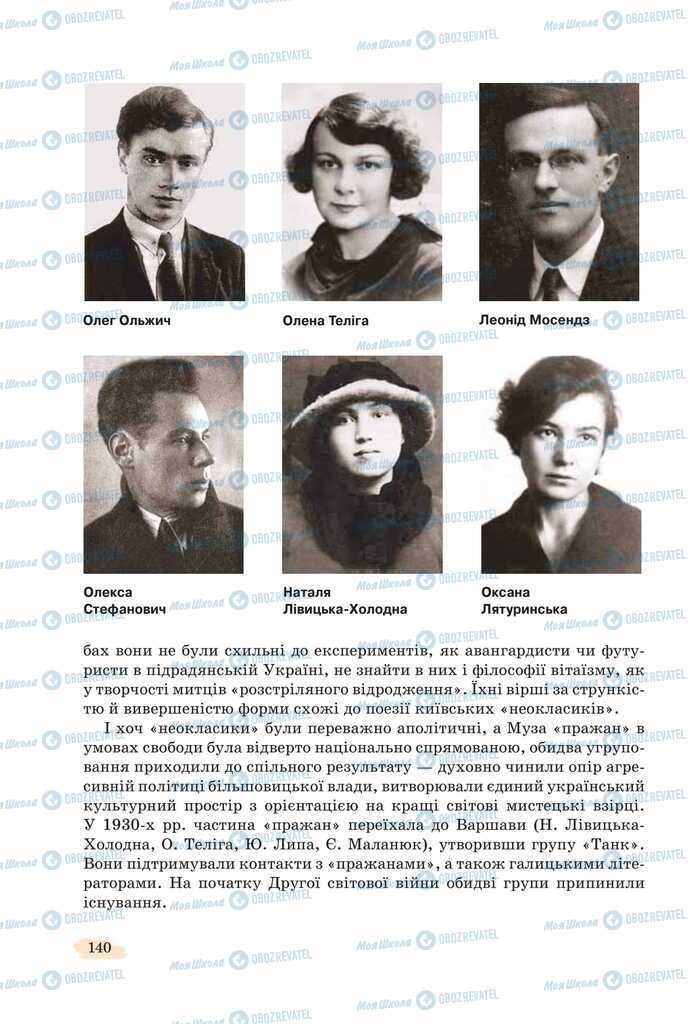 Підручники Українська література 11 клас сторінка 140