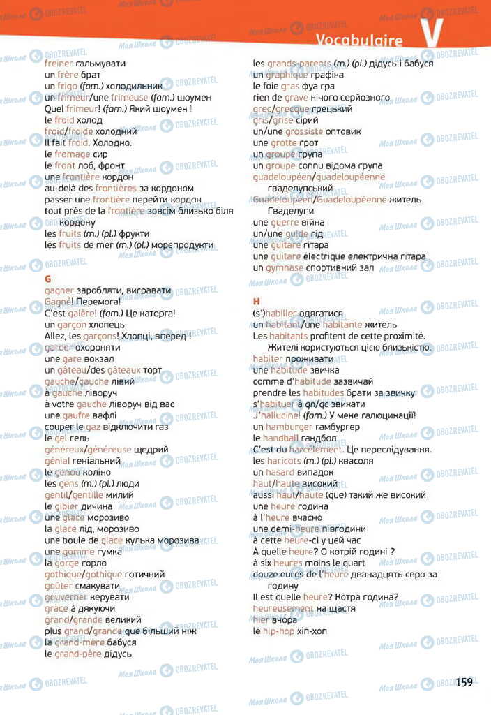 Підручники Французька мова 11 клас сторінка 159