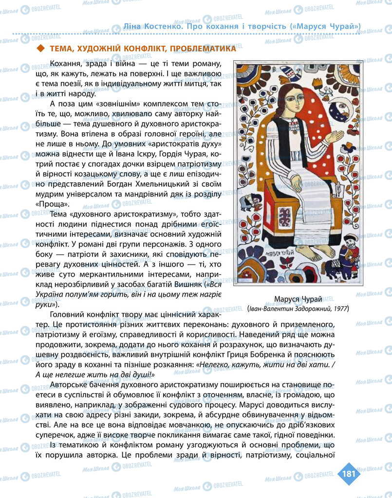 Підручники Українська література 11 клас сторінка 181