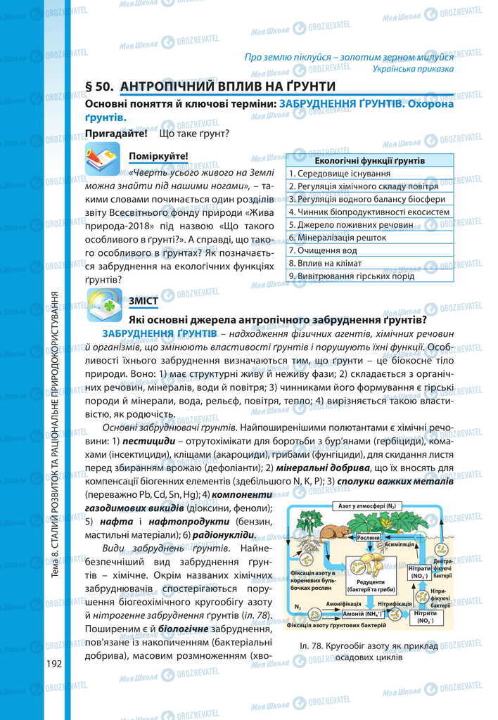 Підручники Біологія 11 клас сторінка 192