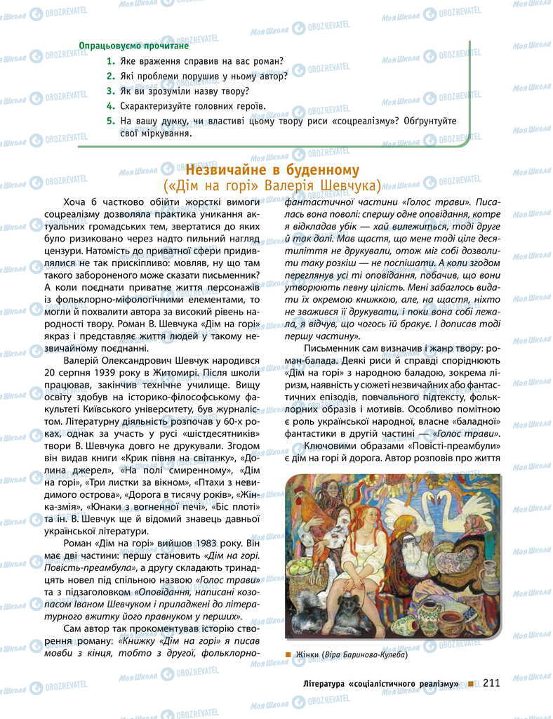 Підручники Українська література 11 клас сторінка 211