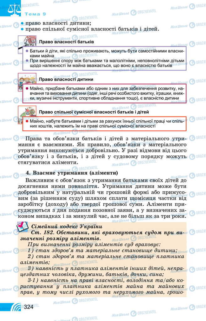 Підручники Правознавство 11 клас сторінка 324