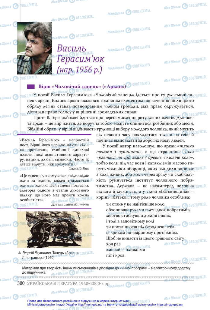 Підручники Українська література 11 клас сторінка 300