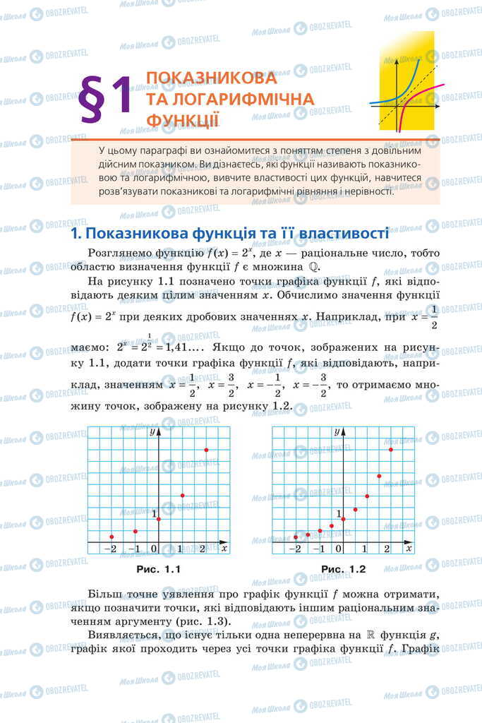 Підручники Математика 11 клас сторінка 6
