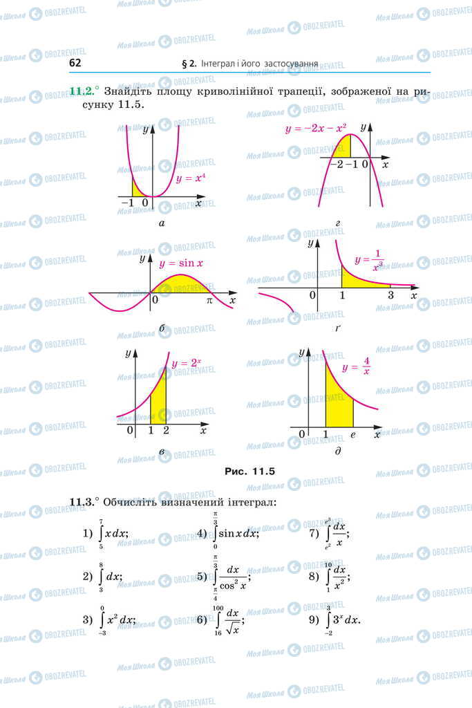 Підручники Математика 11 клас сторінка 62