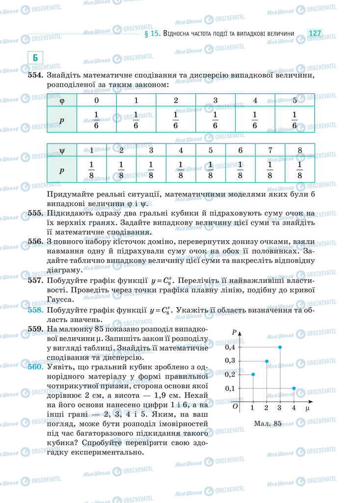 Підручники Математика 11 клас сторінка 127
