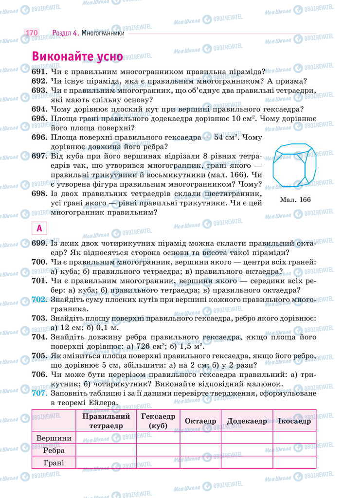 Учебники Математика 11 класс страница 170