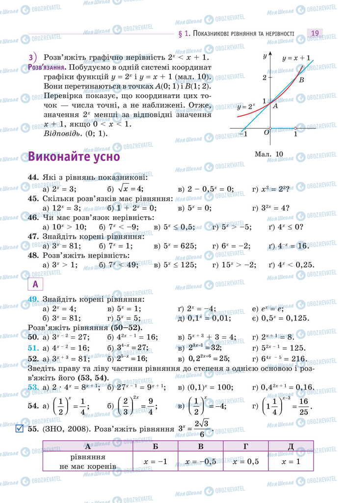 Підручники Математика 11 клас сторінка 19