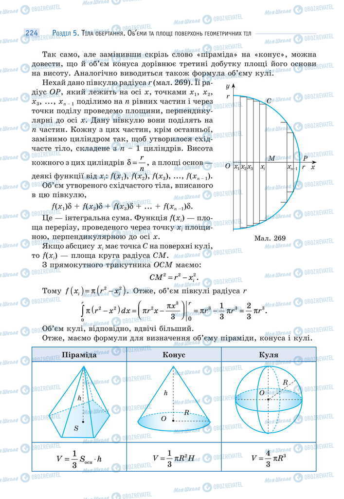 Підручники Математика 11 клас сторінка 224