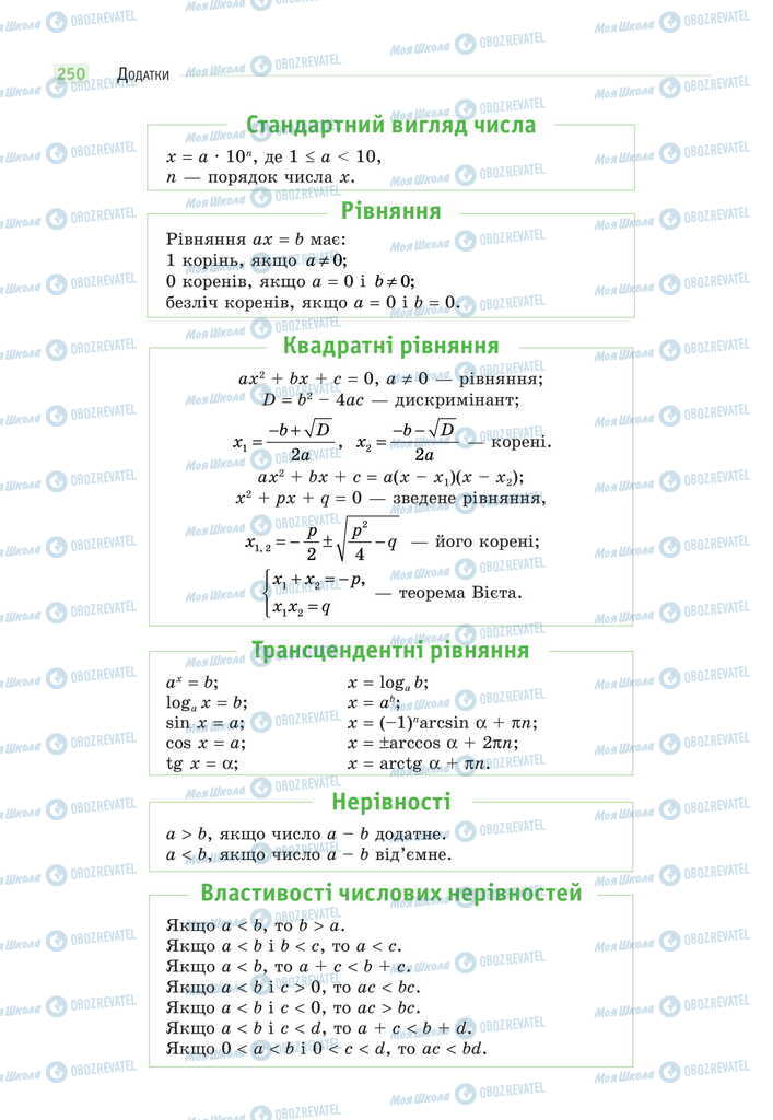 Учебники Математика 11 класс страница 250