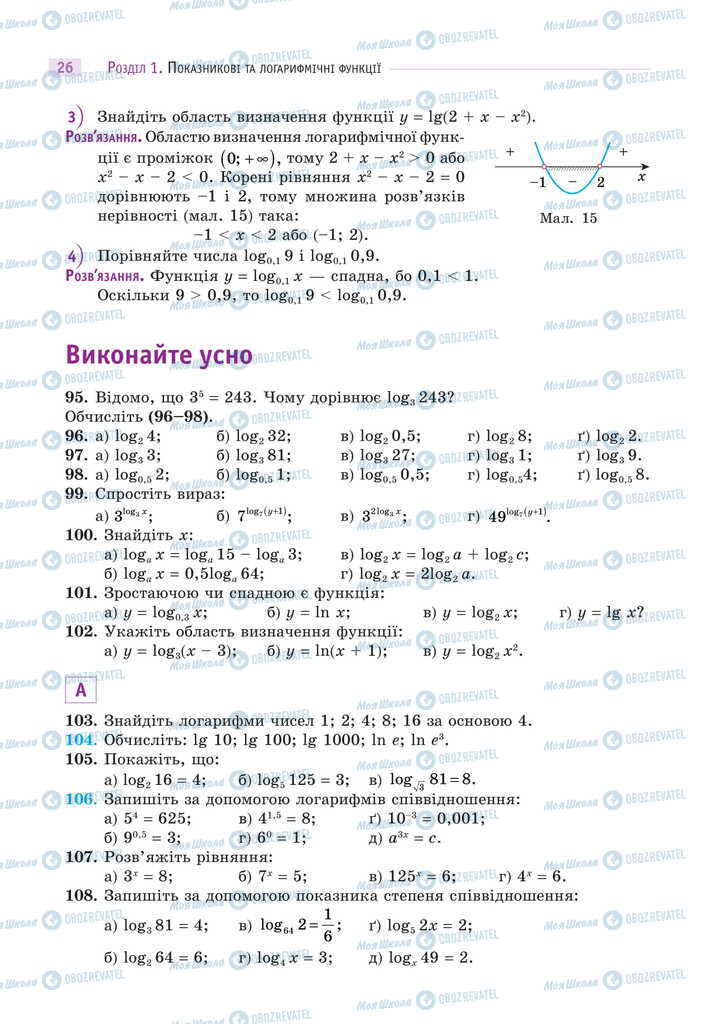 Учебники Математика 11 класс страница 26