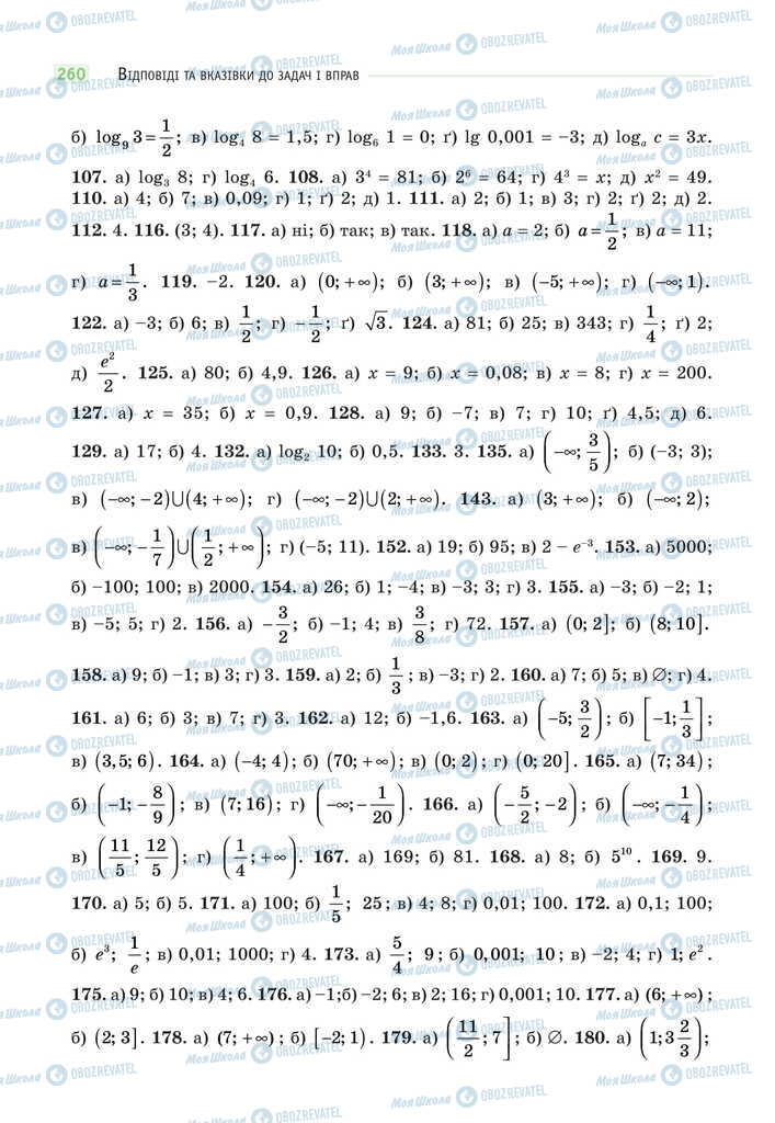 Підручники Математика 11 клас сторінка 260