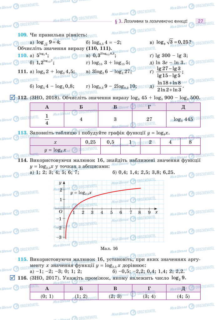 Учебники Математика 11 класс страница 27