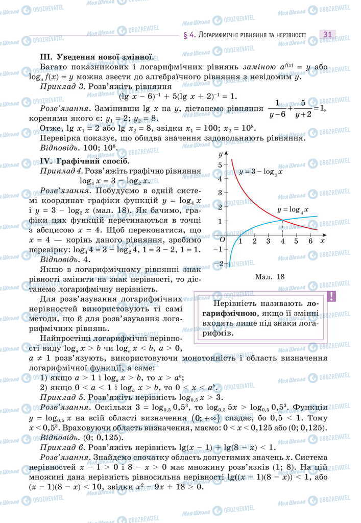 Підручники Математика 11 клас сторінка 31