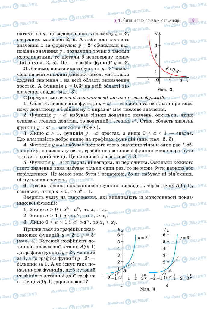 Підручники Математика 11 клас сторінка 9