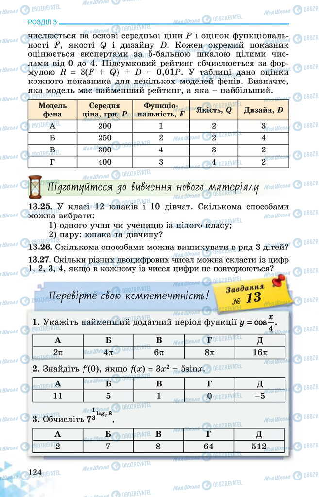 Підручники Математика 11 клас сторінка 124