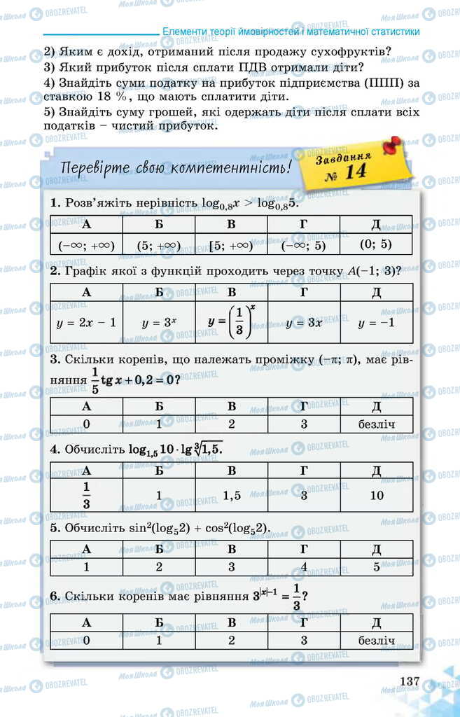 Учебники Математика 11 класс страница 137