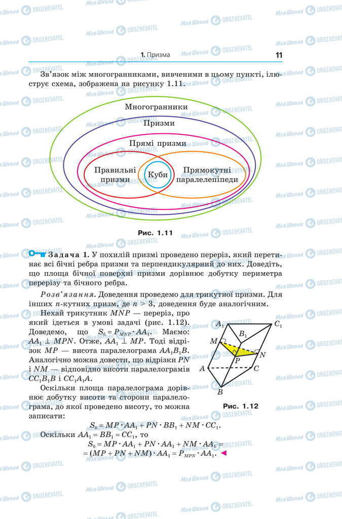 Підручники Геометрія 11 клас сторінка 11