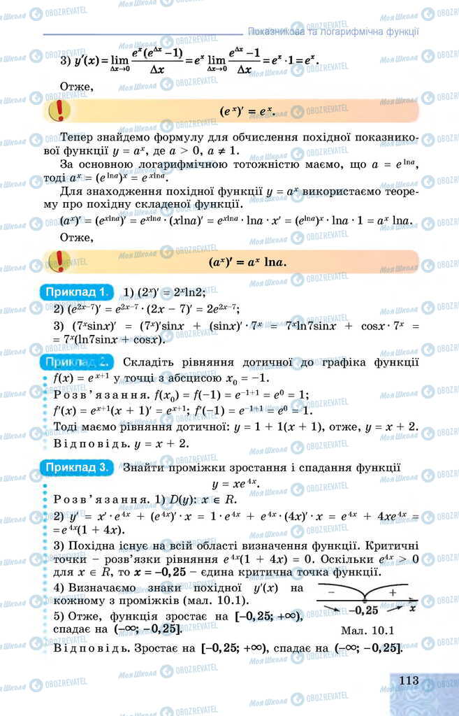 Підручники Алгебра 11 клас сторінка 113