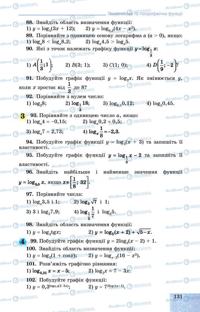 Підручники Алгебра 11 клас сторінка 131