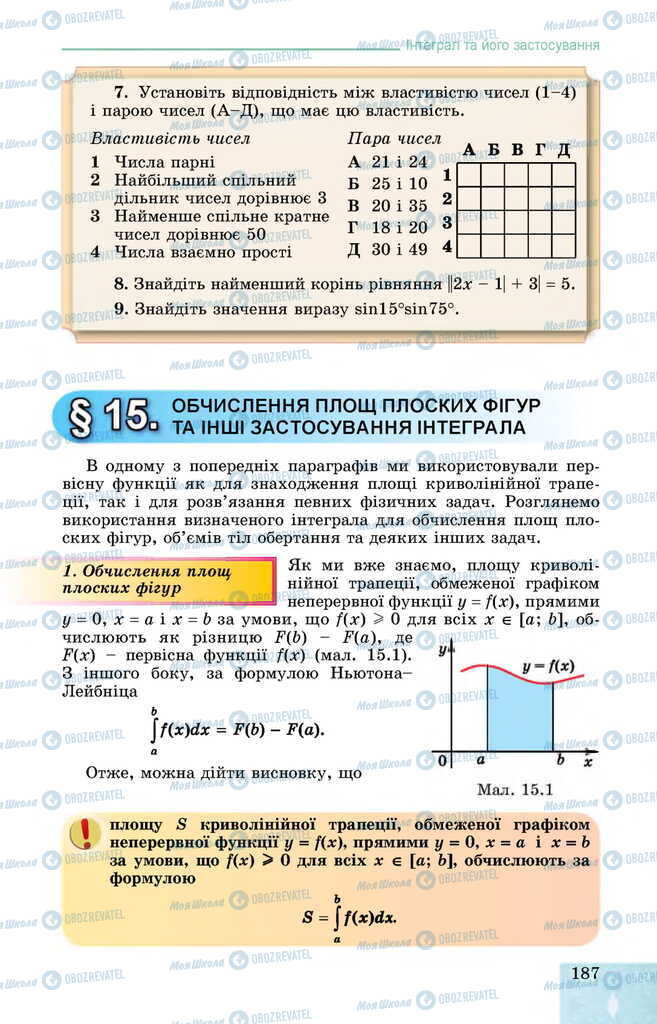 Учебники Алгебра 11 класс страница 187