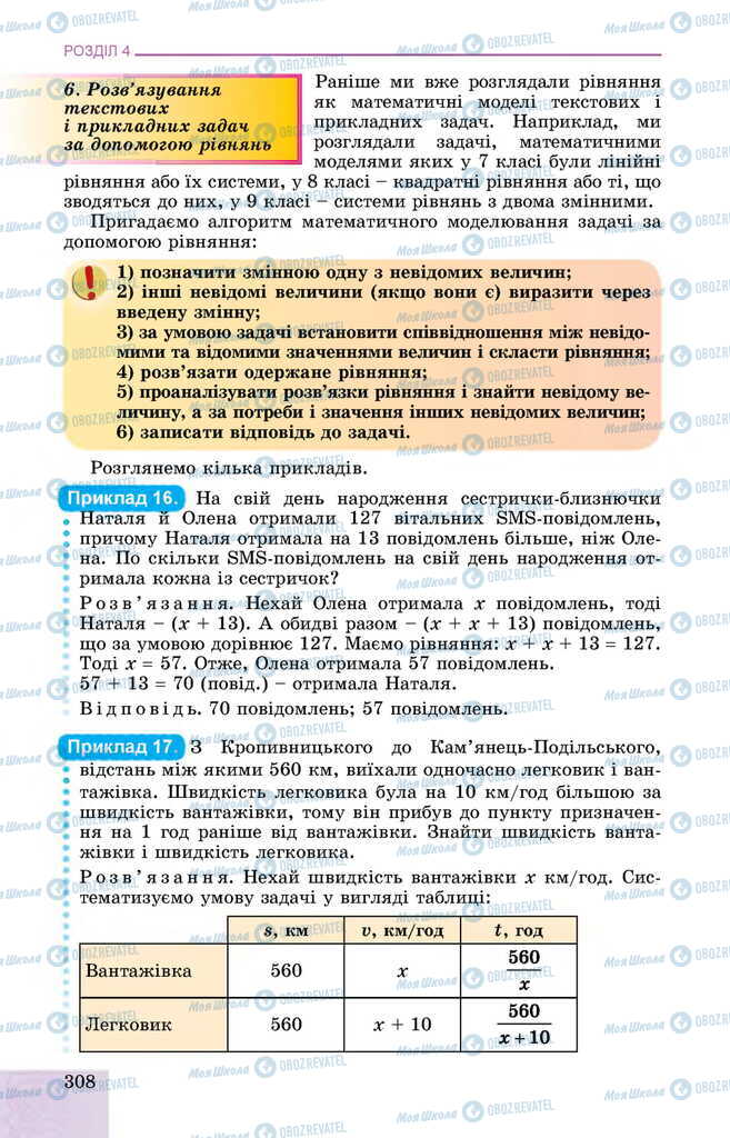 Підручники Алгебра 11 клас сторінка 308