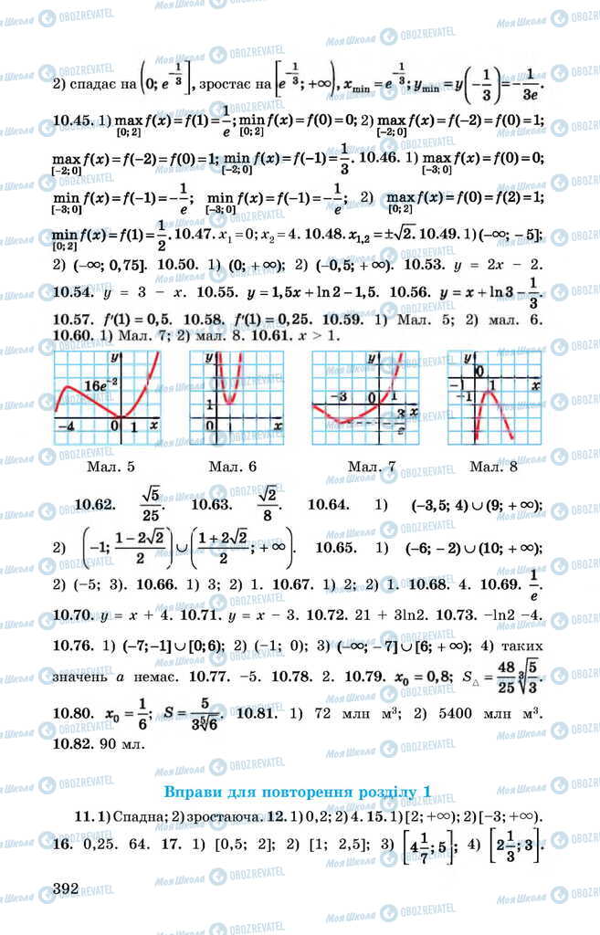 Підручники Алгебра 11 клас сторінка 392