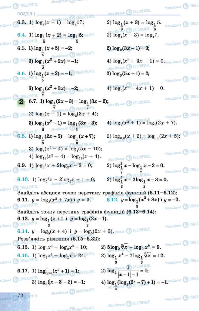 Учебники Алгебра 11 класс страница 72