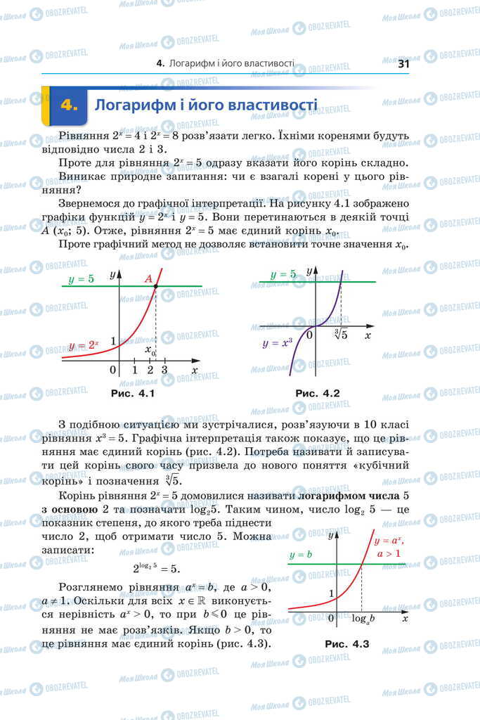 Підручники Алгебра 11 клас сторінка  31