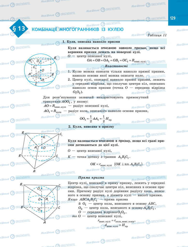 Підручники Геометрія 11 клас сторінка  129