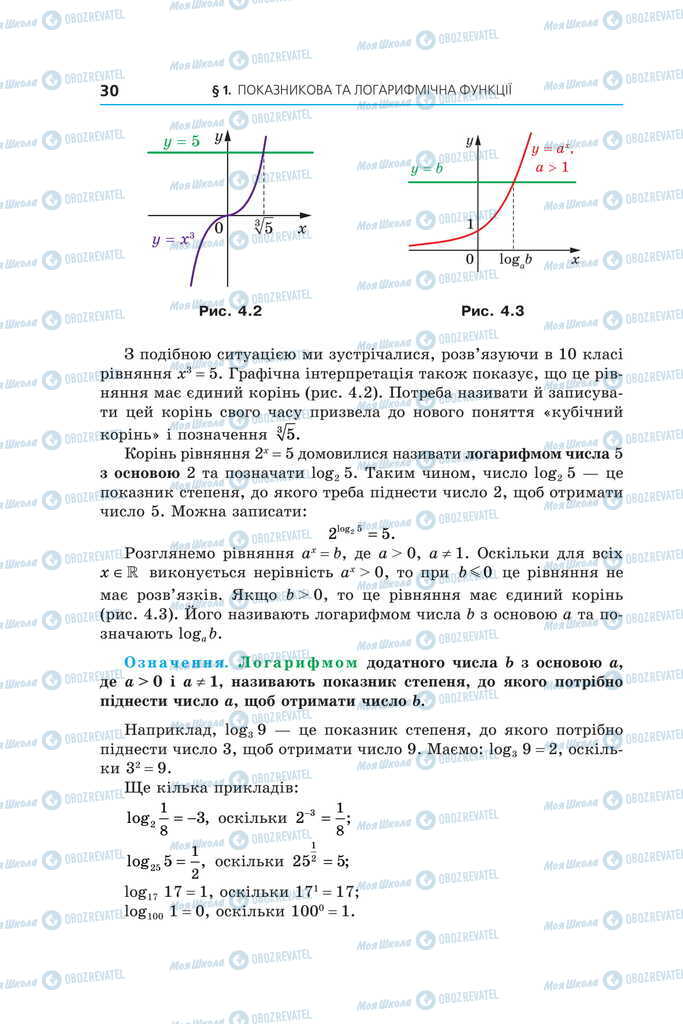 Підручники Алгебра 11 клас сторінка 30