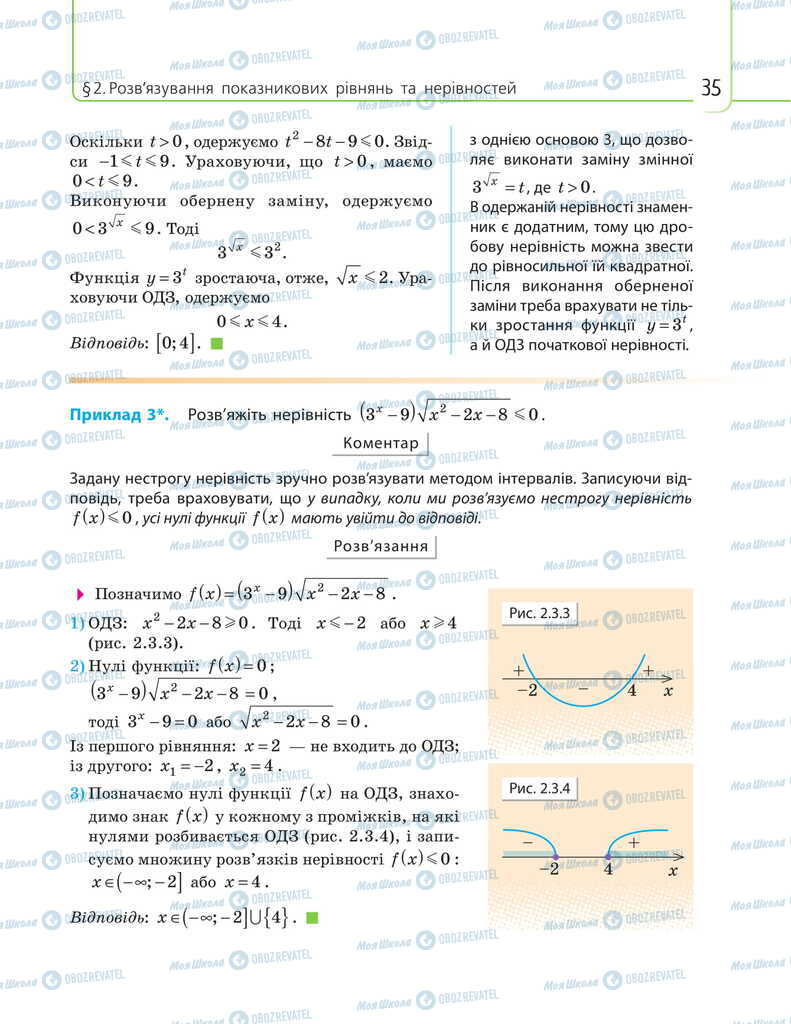 Підручники Математика 11 клас сторінка 35