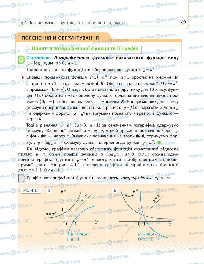 Підручники Математика 11 клас сторінка 49