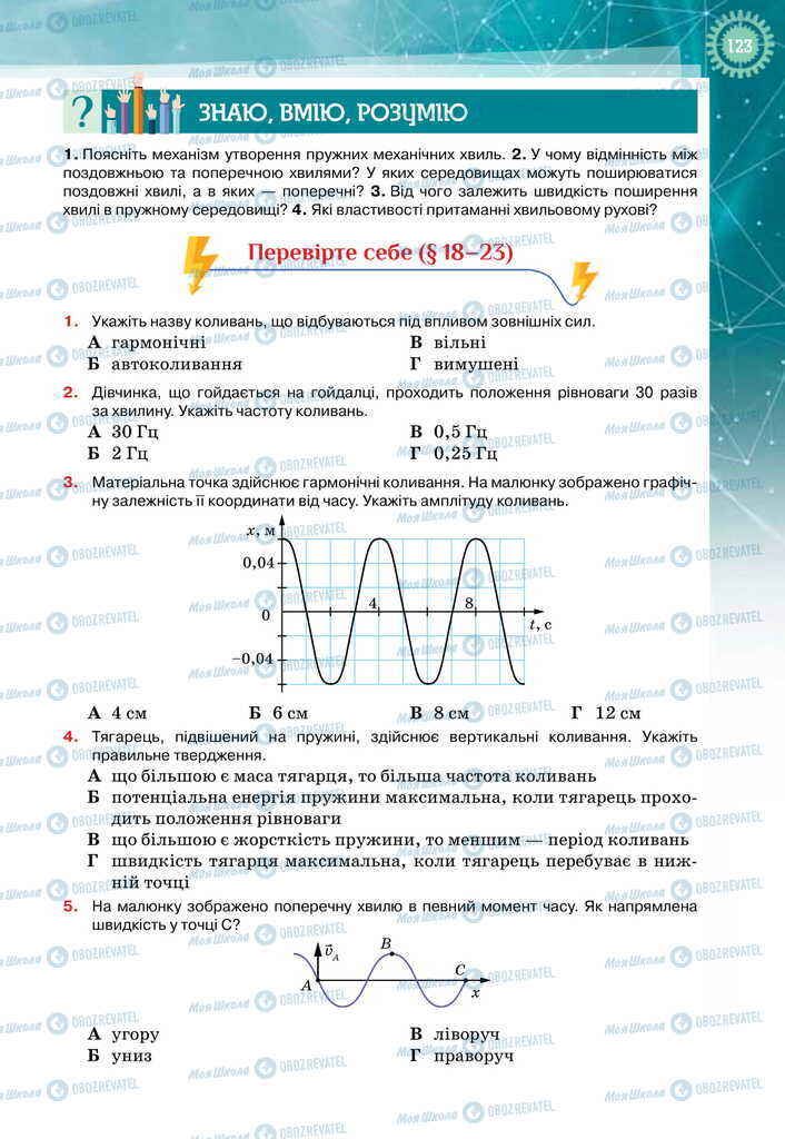 Підручники Фізика 11 клас сторінка 123
