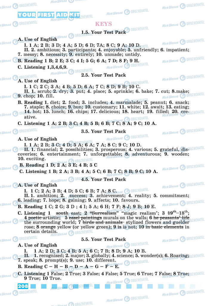 Підручники Англійська мова 11 клас сторінка  208