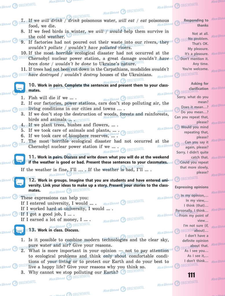 Підручники Англійська мова 11 клас сторінка 111