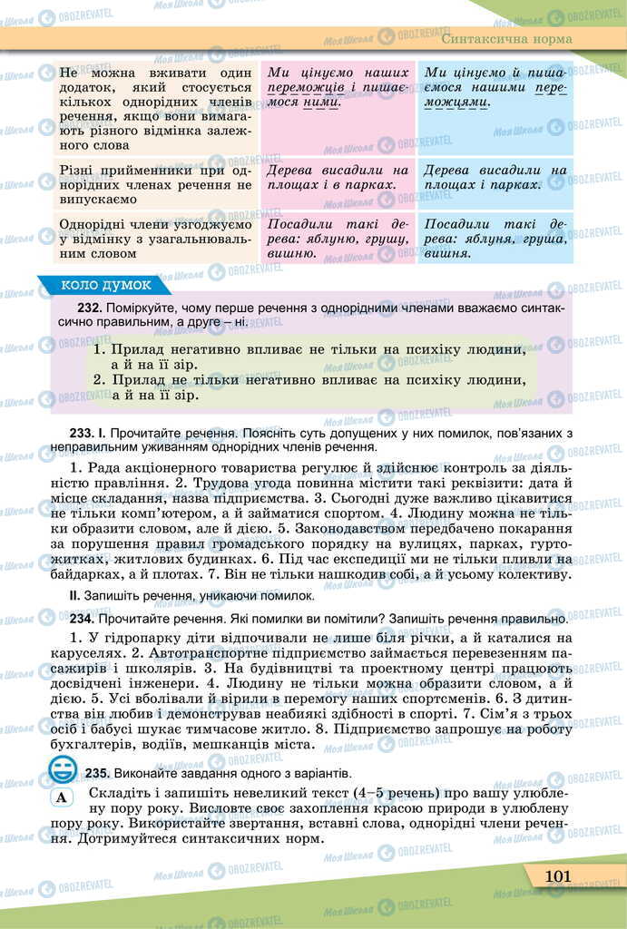 Учебники Укр мова 11 класс страница 101