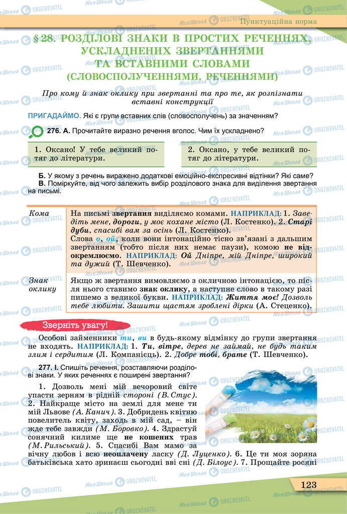 Підручники Українська мова 11 клас сторінка  123