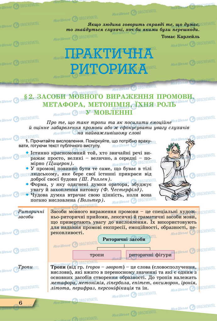 Учебники Укр мова 11 класс страница  6