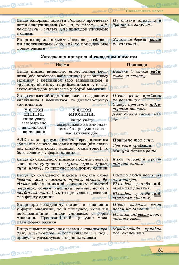 Підручники Українська мова 11 клас сторінка 81