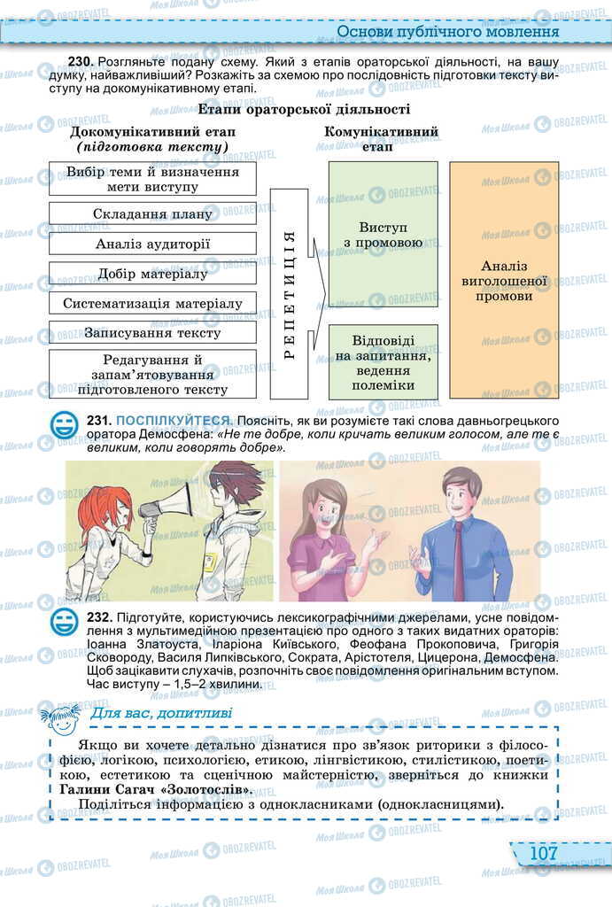 Учебники Укр мова 11 класс страница 107
