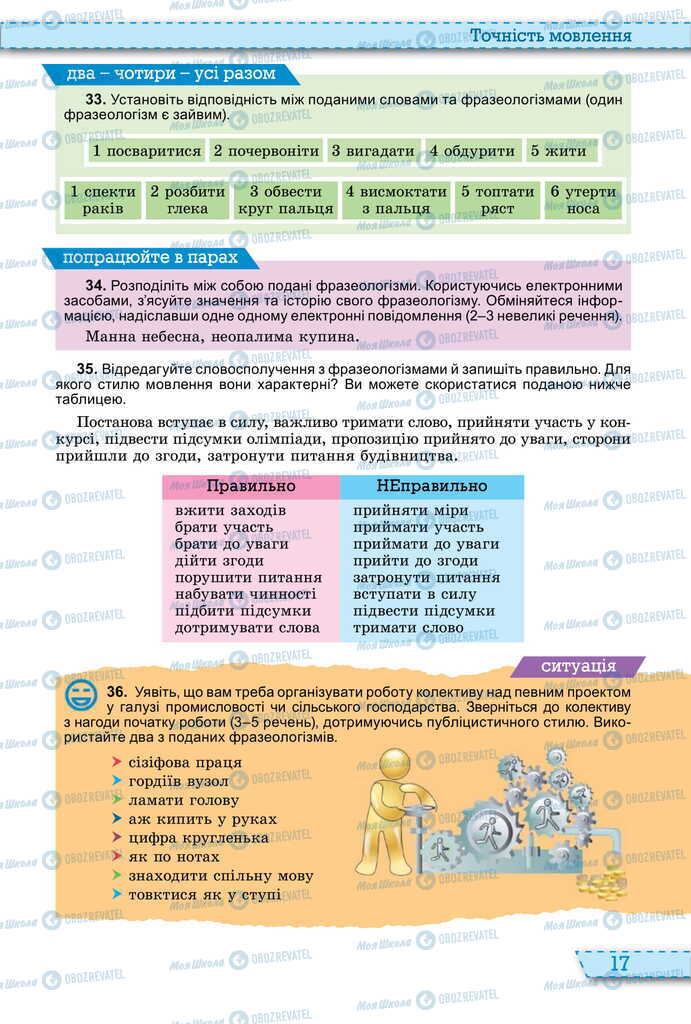 Підручники Українська мова 11 клас сторінка 17