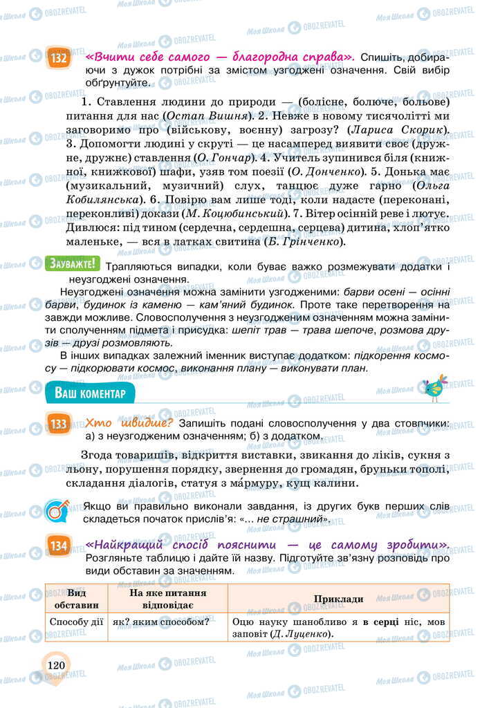 Підручники Українська мова 11 клас сторінка 120