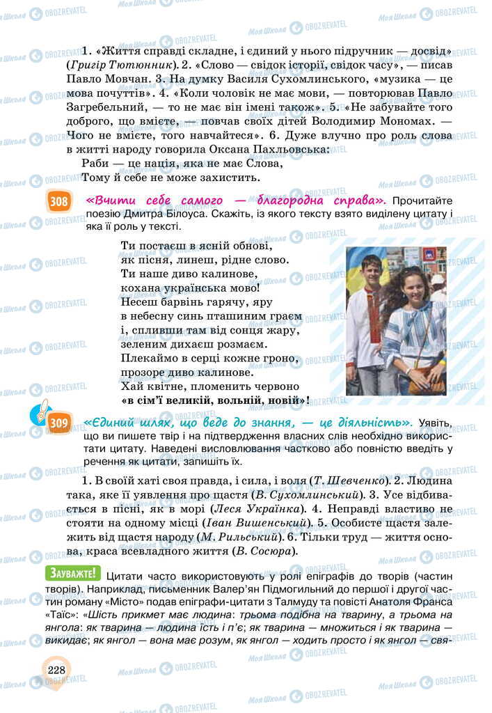 Підручники Українська мова 11 клас сторінка 228