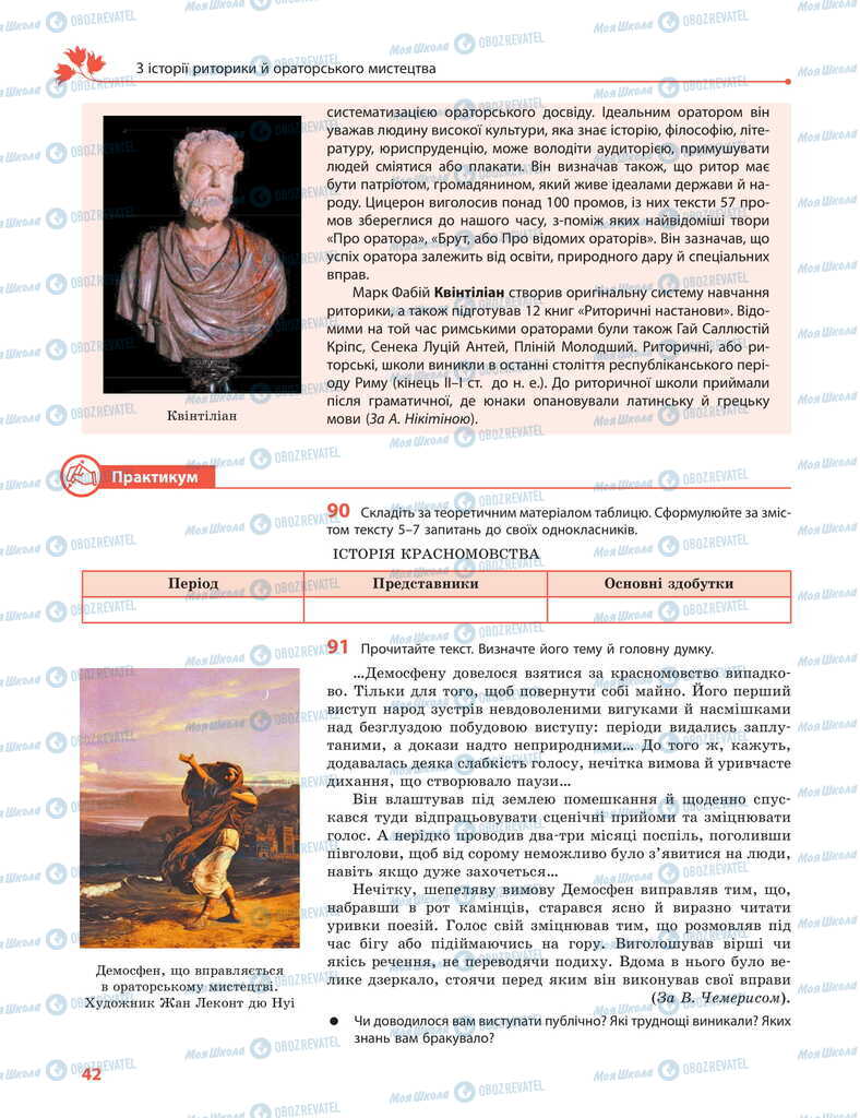 Підручники Українська мова 11 клас сторінка 42