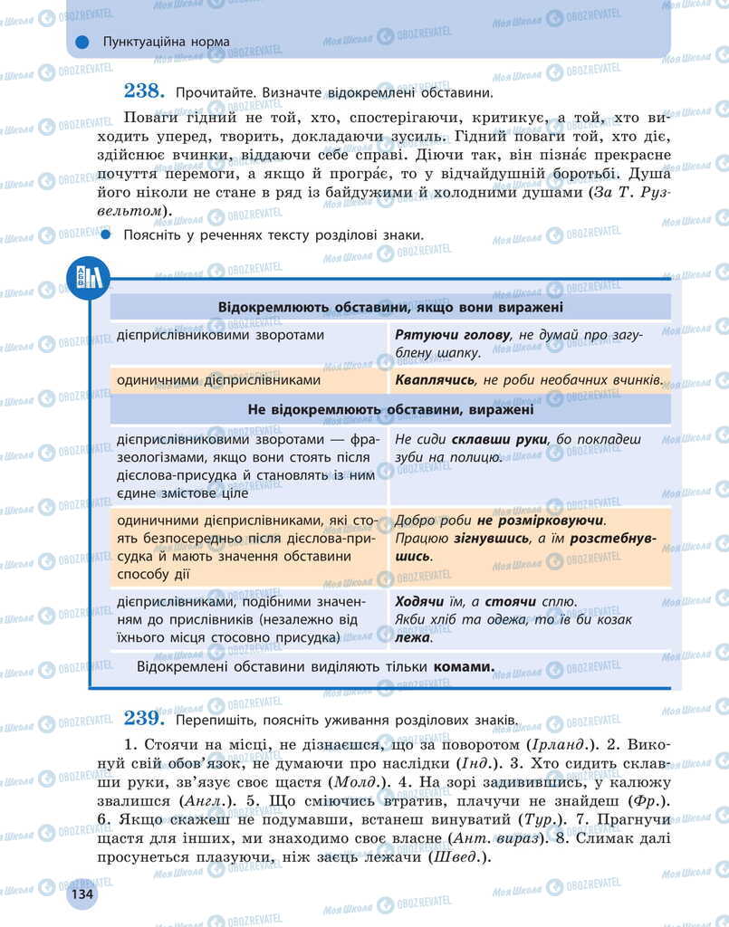 Підручники Українська мова 11 клас сторінка 134